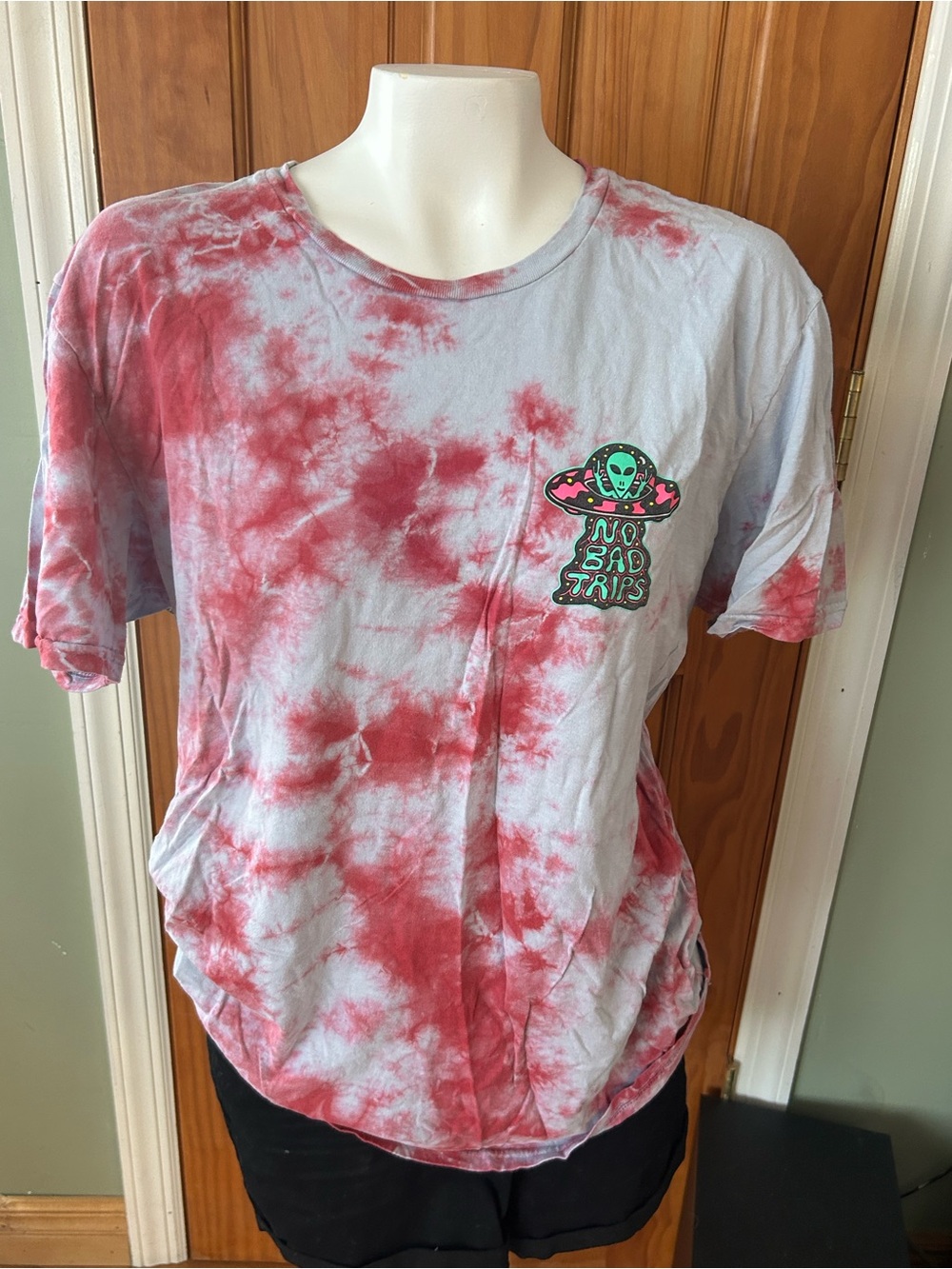 Bad Trips Tie-Dye Short Sleeve Tee - Pink & White